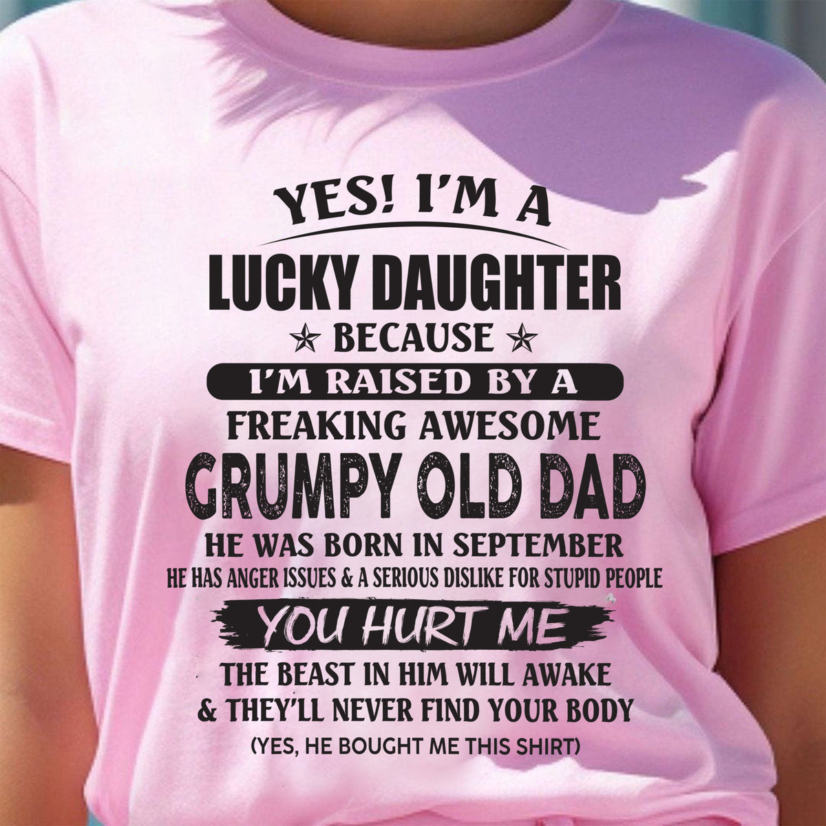 FAMTEES24H September Lucky Daughter Graphic Print Apparel Collection