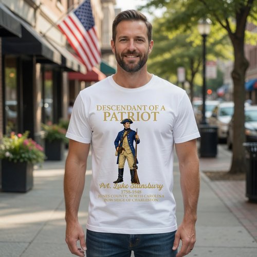 Name Descendant of a Patriot T-Shirt | SAR Heritage Shirt | Patriotic Ancestry Gift